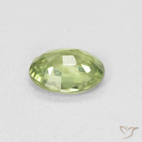 Sapphire Gemstone in 5 x 4 mm (calibrated) Size for Sale, Sapphire Stone in Light Lively Green Color