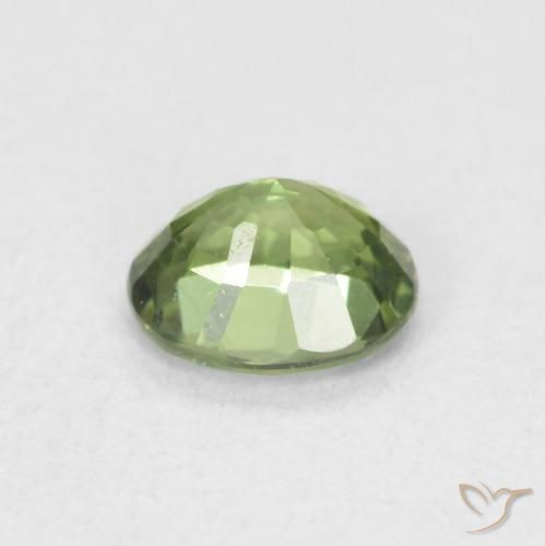 Sapphire Gemstone in 5 x 4 mm (calibrated) Size for Sale, Sapphire Stone in Medium Green Color