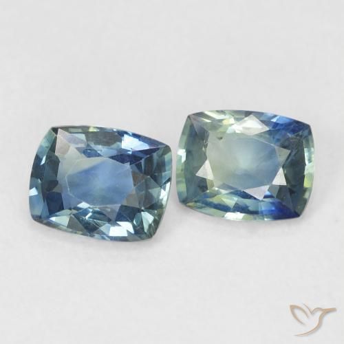 1.31 ctw Blue Sapphire Stones, Natural Sapphire in Cushion-Cut Shape for Sale