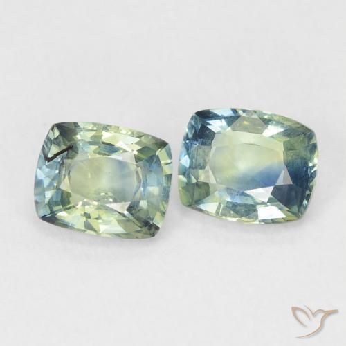1.45 ctw Blue Sapphire Stones, Natural Sapphire in Cushion-Cut Shape for Sale