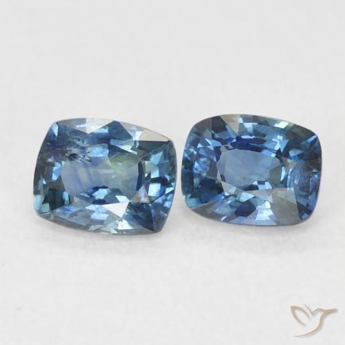 1.15 ctw Blue Sapphire Stones, Natural Sapphire in Cushion-Cut Shape for Sale