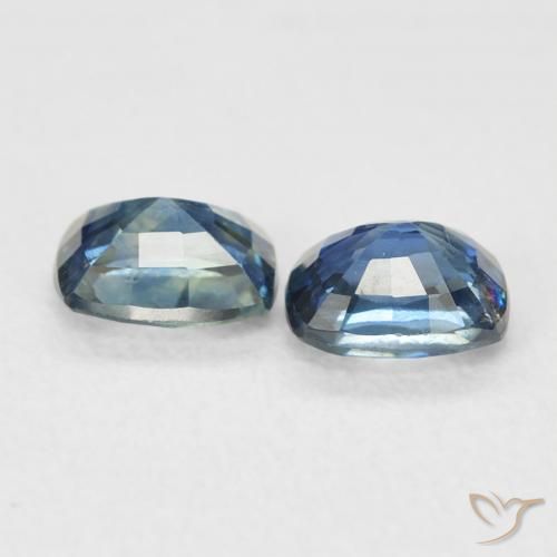 Sapphire Gemstones in 5.2 x 4.2 mm Size for Sale, Sapphire Stones in Teal Color