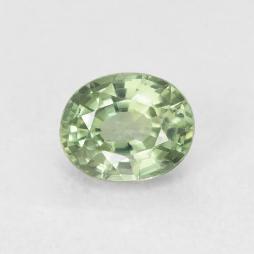 0.65ct Natural Very Light Green Sapphire, Oval, VVS-VS