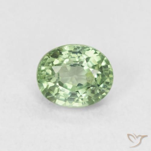 0.61ct Natural Light Forest Green Sapphire, Oval, VVS-VS