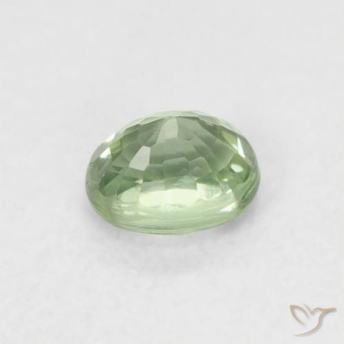 Sapphire Gemstone in 5 x 4 mm (calibrated) Size for Sale, Sapphire Stone in Light Forest Green Color