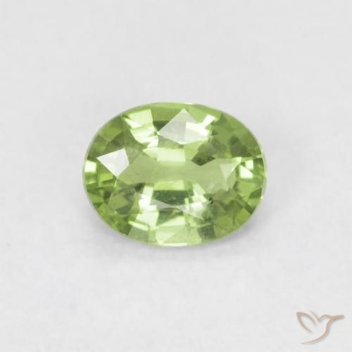 0.44ct Natural Pear Green Sapphire, Oval, VVS-VS