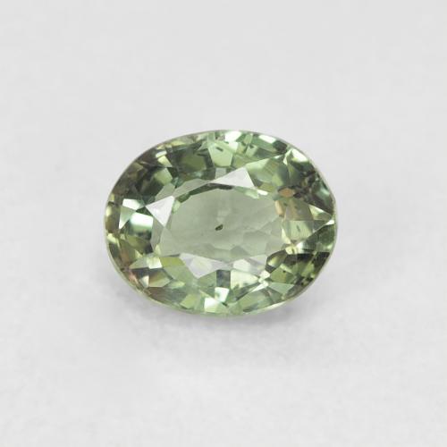 0.56ct Natural Light Green Sapphire, Oval, VVS-VS