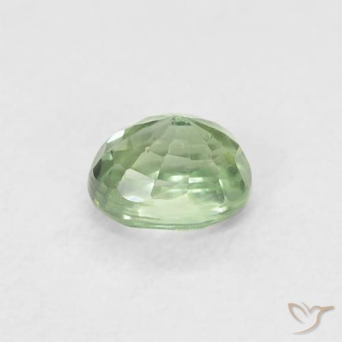 Sapphire Gemstone in 4.7 x 3.7 mm Size for Sale, Sapphire Stone in Light Green Color