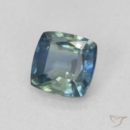 0.58 ct Blue Sapphire Stone, Natural Sapphire in Cushion-Cut Shape for Sale