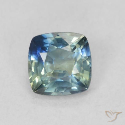0.64ct Natural Teal Sapphire, Cushion, VS