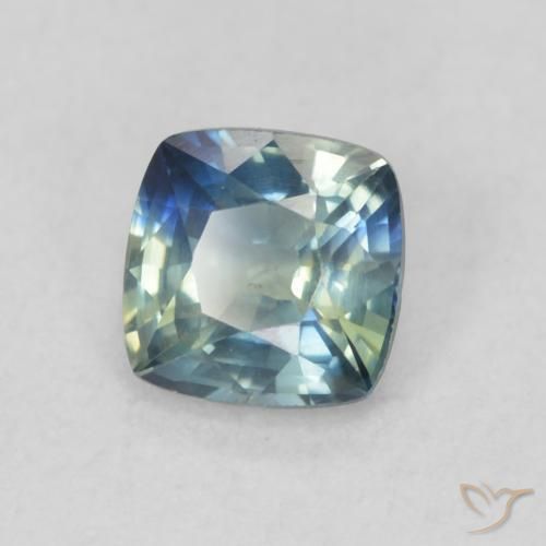 0.64 ct Blue Sapphire Stone, Natural Sapphire in Cushion-Cut Shape for Sale
