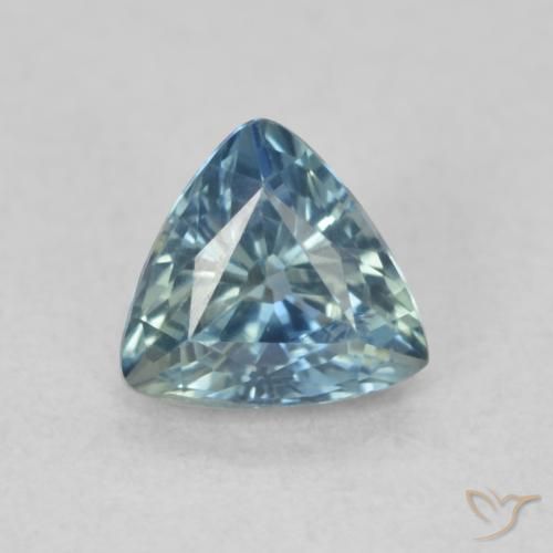 0.63ct Natural Teal Sapphire, Trillion, VS, Photo A