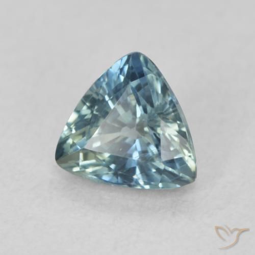 0.63 ct Blue Sapphire Stone, Natural Sapphire in Trillion Facet Shape for Sale