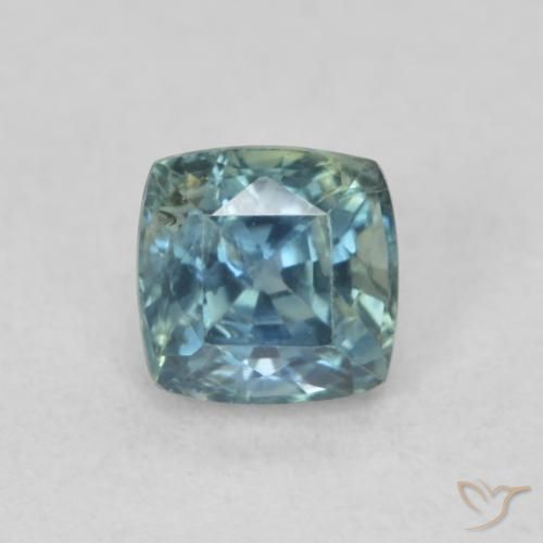 0.69ct Natural Teal Sapphire, Cushion, VS