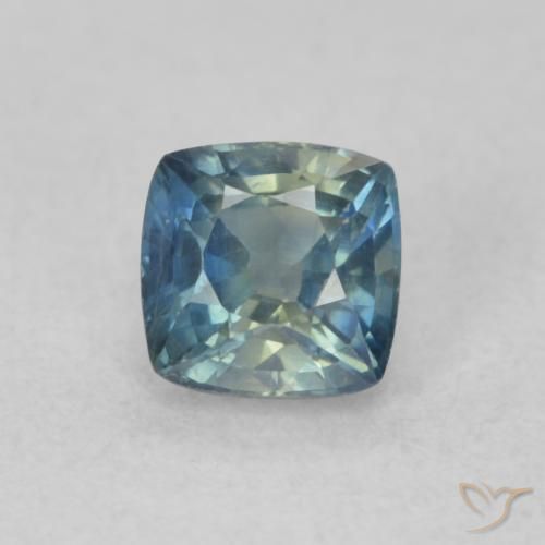 0.66ct Natural Teal Sapphire, Cushion, VS