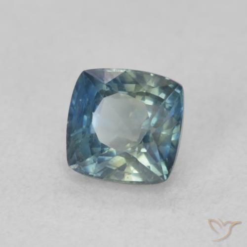 0.66 ct Blue Sapphire Stone, Natural Sapphire in Cushion-Cut Shape for Sale