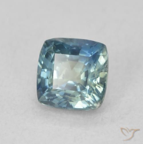 0.74 ct Blue Sapphire Stone, Natural Sapphire in Cushion-Cut Shape for Sale