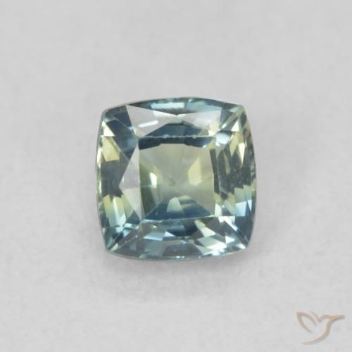 0.53ct Natural Teal Sapphire, Cushion, VS