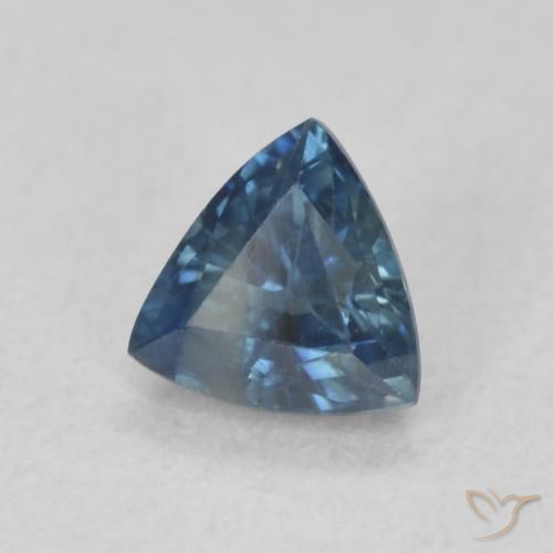 0.55 ct Blue Sapphire Stone, Natural Sapphire in Trillion Facet Shape for Sale
