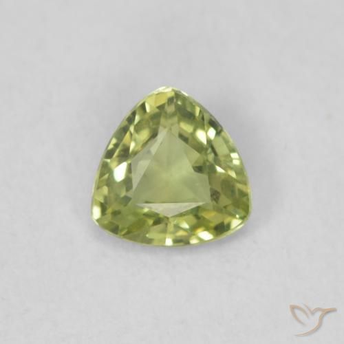 0.30ct Natural Lemon Yellow Sapphire, Trillion, VVS