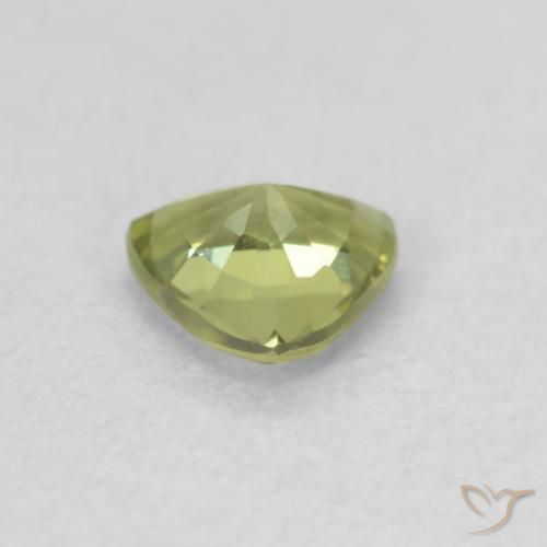 Sapphire Gemstone in 4.7 x 4.6 mm Size for Sale, Sapphire Stone in Yellowish Green Color