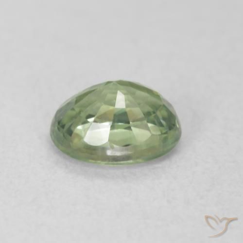 Sapphire Gemstone in 5 x 4 mm (calibrated) Size for Sale, Sapphire Stone in Medium Light-Green Color