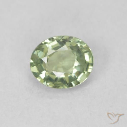 0.46ct Natural Pale Green Sapphire, Oval, VVS