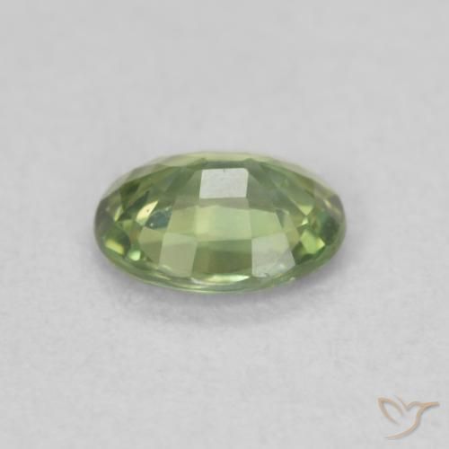 Sapphire Gemstone in 5.3 x 4.2 mm Size for Sale, Sapphire Stone in Pear Green Color