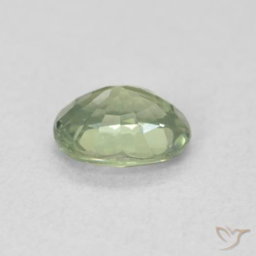 Sapphire Gemstone in 5.2 x 4.1 mm Size for Sale, Sapphire Stone in Light Green Color