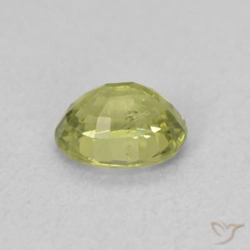 Sapphire Gemstone in 5 x 4 mm (calibrated) Size for Sale, Sapphire Stone in Warm Forest Green Color