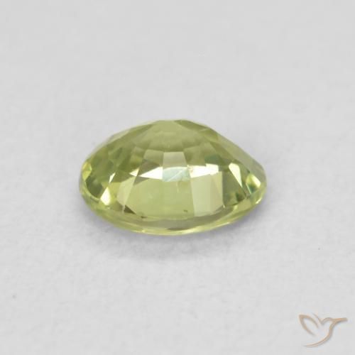 Sapphire Gemstone in 5 x 4 mm (calibrated) Size for Sale, Sapphire Stone in Warm Forest Green Color