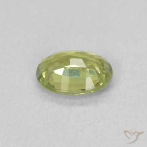 Sapphire Gemstone in 5 x 4 mm (calibrated) Size for Sale, Sapphire Stone in Warm Earthy Green Color