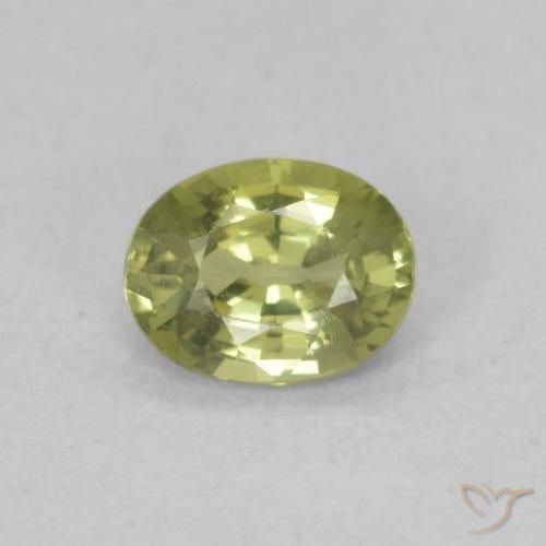 0.45ct Natural Olive Green Sapphire, Oval, VS