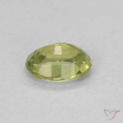 Sapphire Gemstone in 5 x 4 mm (calibrated) Size for Sale, Sapphire Stone in Olive Green Color