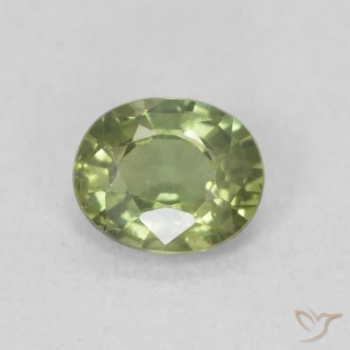 0.46ct Natural Light Green Sapphire, Oval, VS