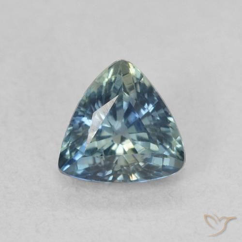0.54ct Natural Teal Sapphire, Trillion, VS