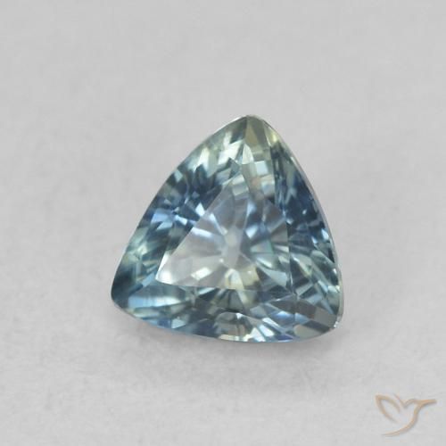 0.54 ct Blue Sapphire Stone, Natural Sapphire in Trillion Facet Shape for Sale