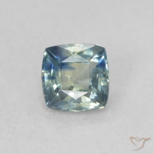 0.44ct Natural Greenish Blue Sapphire, Cushion, VS