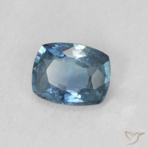 0.42 ct Blue Sapphire Stone, Natural Sapphire in Cushion-Cut Shape for Sale