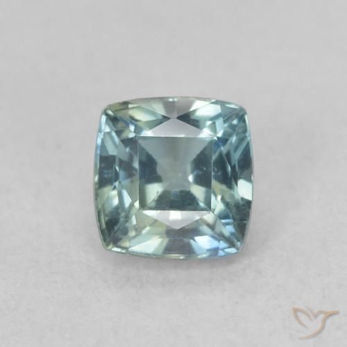 0.60ct Natural Teal Sapphire, Cushion, VS