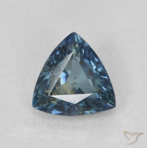0.61ct Natural Teal Sapphire, Trillion, VS