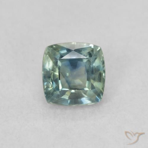 0.48ct Natural Teal Sapphire, Cushion, VS