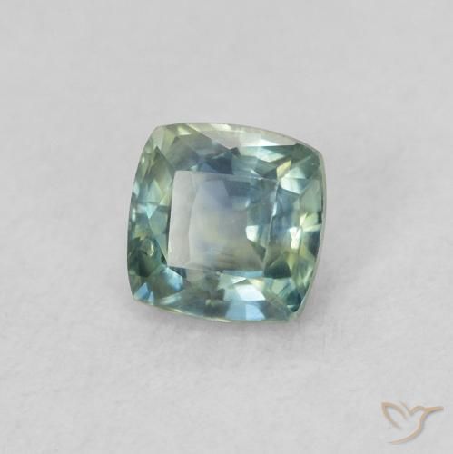 0.48 ct Blue Sapphire Stone, Natural Sapphire in Cushion-Cut Shape for Sale