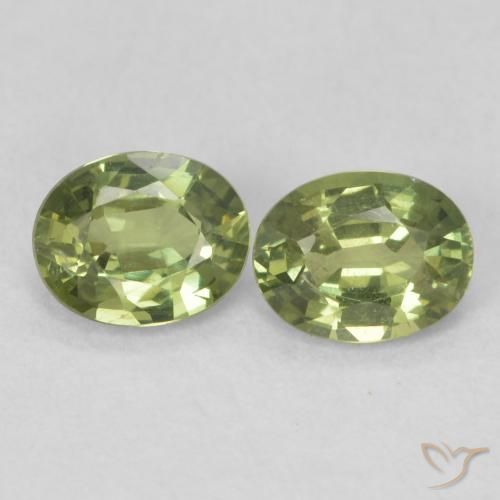 0.87ctw Natural Light Forest Green Sapphire, Oval, VS