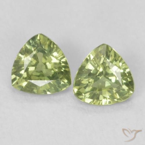 0.68ctw Natural Earth Green Sapphire, Trillion, VS