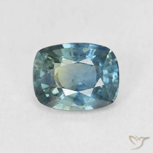 0.81ct Natural Teal Sapphire, Cushion, VS