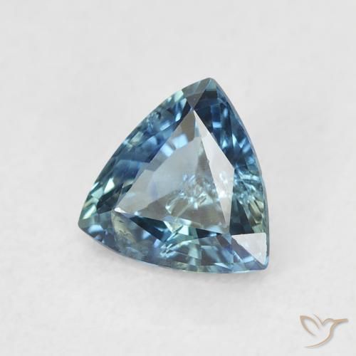 0.73 ct Blue Sapphire Stone, Natural Sapphire in Trillion Facet Shape for Sale