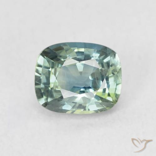 0.77ct Natural Teal Sapphire, Cushion, VS