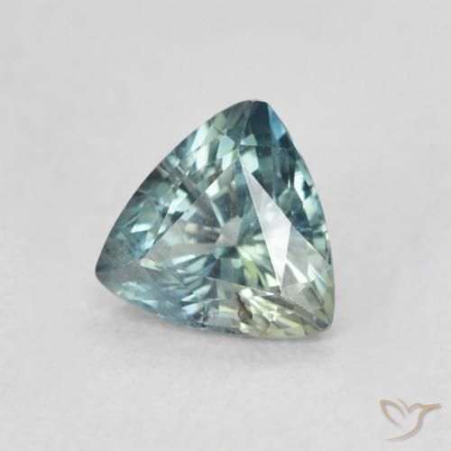 0.74 ct Blue Sapphire Stone, Natural Sapphire in Trillion Facet Shape for Sale