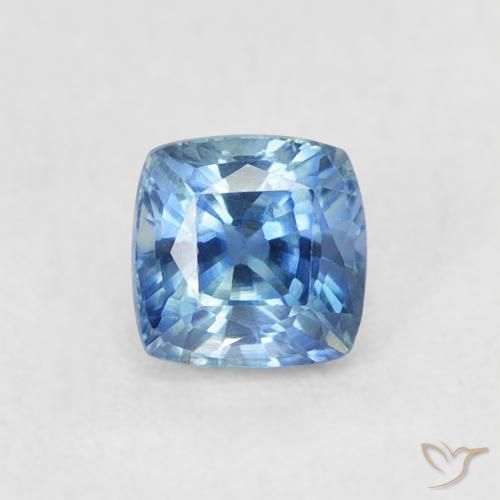 0.57ct Natural Light Blue Sapphire, Cushion, VVS-VS